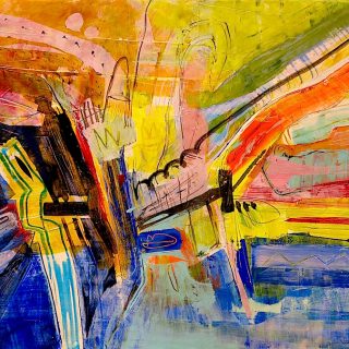 Peinture " Abstrait " N°2 Création de Serge Vandecasteele 2018 ___Format 80 cm x 120 cm