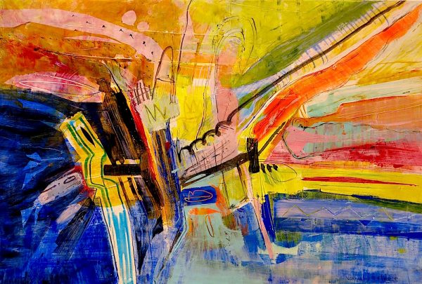 Peinture " Abstrait " N°2 Création de Serge Vandecasteele 2018 ___Format 80 cm x 120 cm