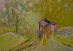 Cabane « toile » n°12 __2022 __92 cm x 65 cm  Création de Serge Vandecasteele  1200 euros