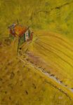 Cabane « toile » n°13 __2022 __92 cm x 65 cm  Création de Serge Vandecasteele  1200 euros